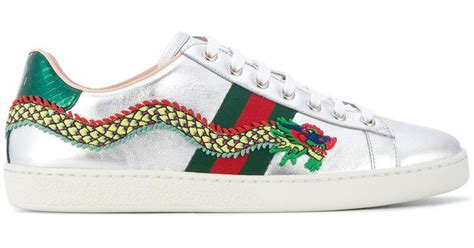 gucci dragon shoes mens|Gucci sneakers embroidered.